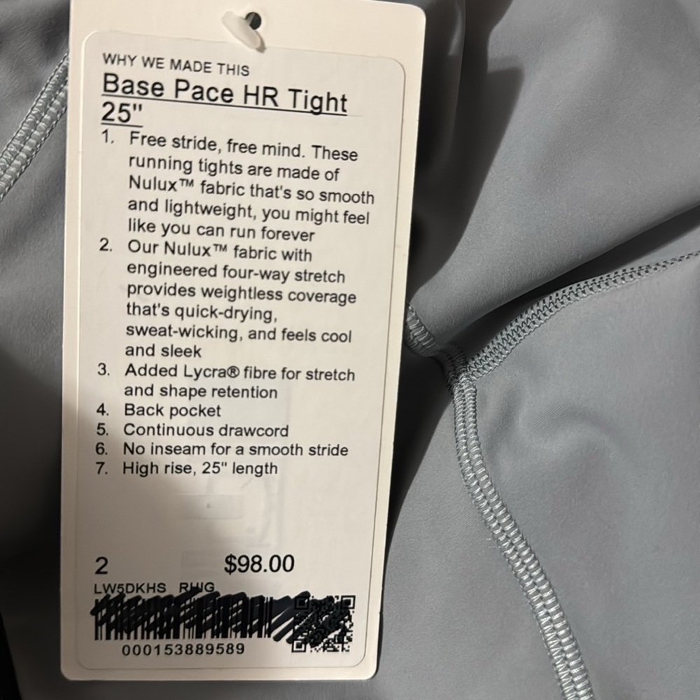 Lululemon Base Pace High-Rise Tight 25" - Rhino Grey 🦏 - Picture 6 of 8